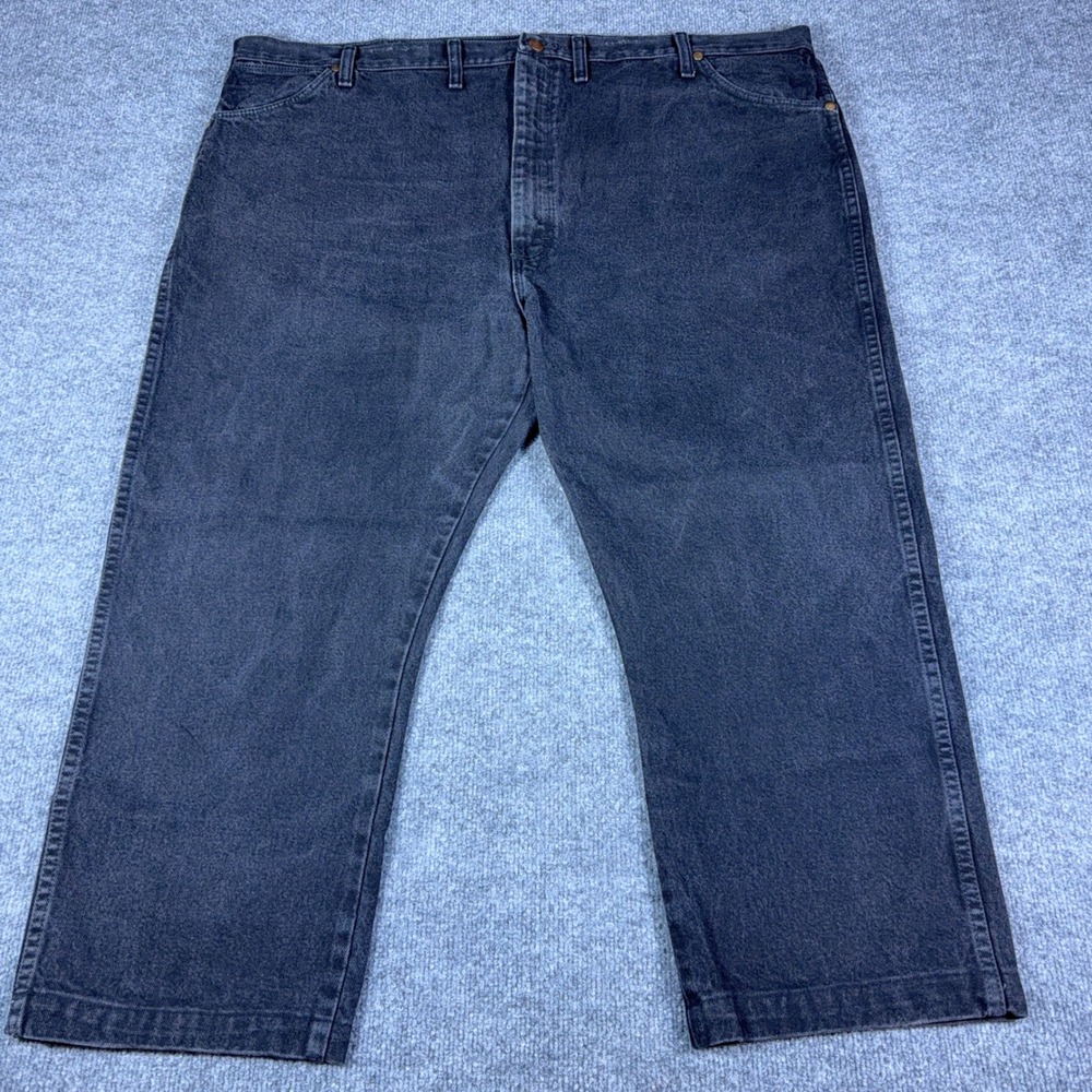 Wrangler Cowboy Cut Jeans Mens 48x30 Black Denim Original Fit 13MWZWK Straight